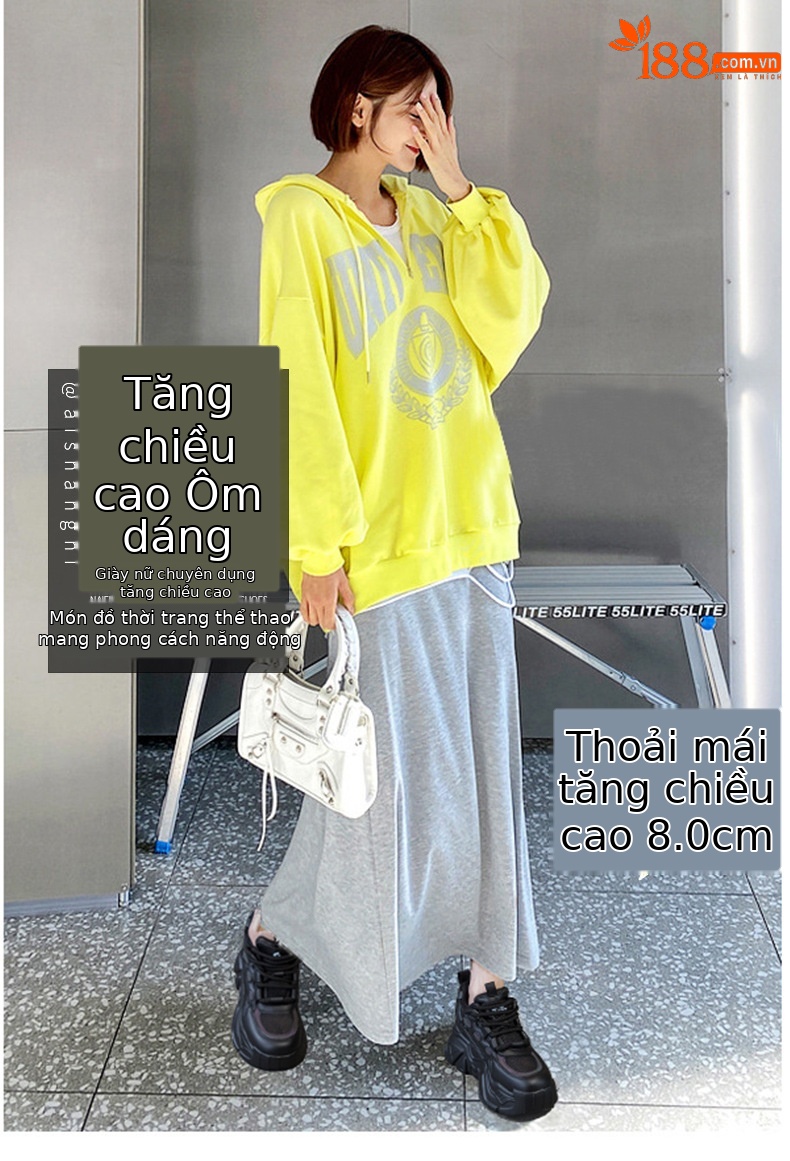 Giày sneaker nữ đế xuồng tăng chiều cao, dáng chunky đế dày thoáng khí, phối màu đa dạng — M2516-2 đen trong suốt lưới, M2516 kaki một lớp bên trong, M2516-1 trắng be lót nhung, M2516-1 màu đen lót nhung chi tiết 1