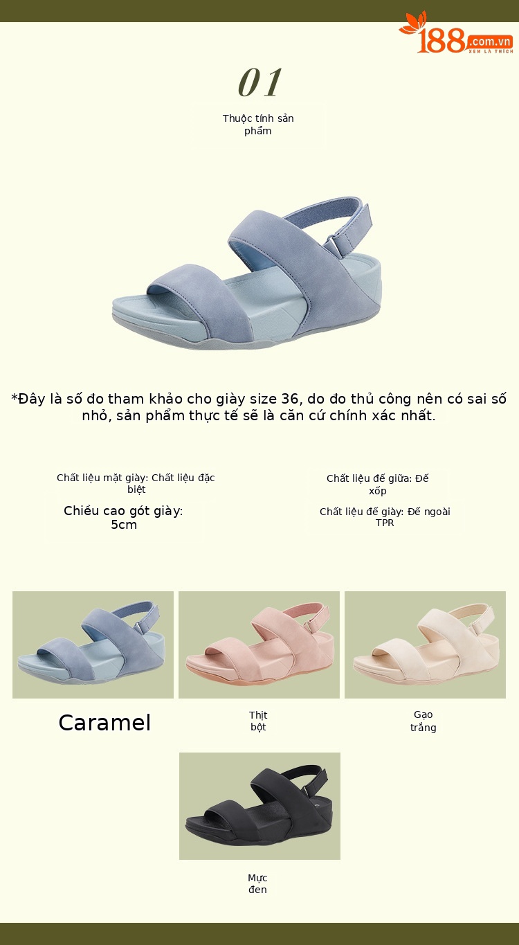 Dép sandal nữ quai chữ V đế dày phong cách thể thao Velcro — Màu đen, Màu xanh lam, Màu hồng, Màu mơ chi tiết 2