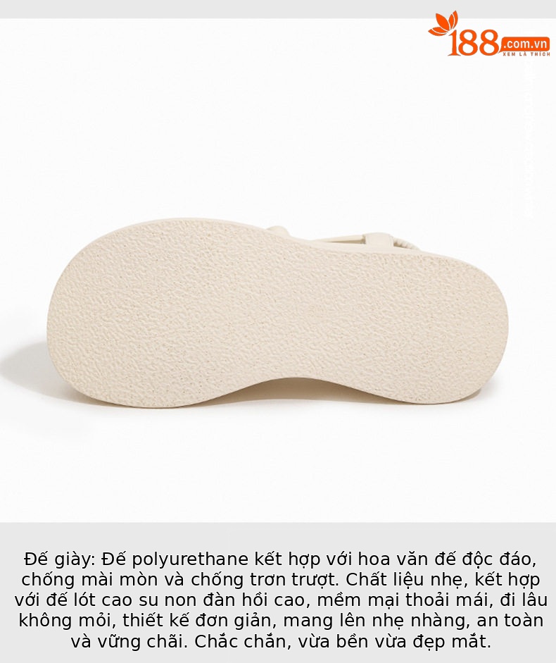 Sandal xỏ ngón nữ đế bệt chống trượt mùa hè — Đen, Len nguyên chất chi tiết 6