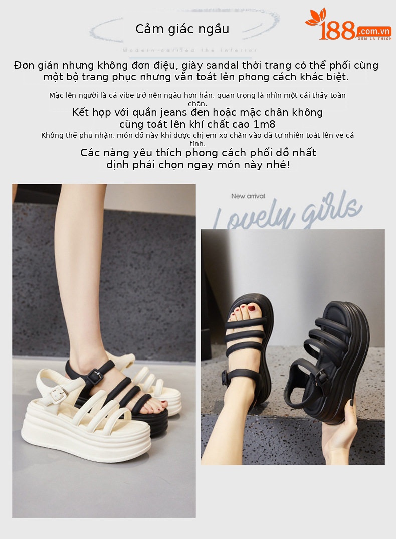 Dép sandal nữ quai chữ V đế TPU chống trượt mùa hè — Đen, Len nguyên chất chi tiết 3