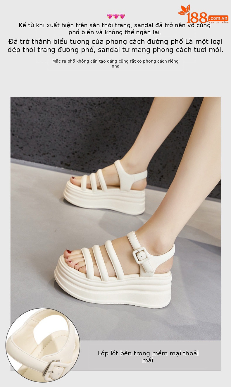 Dép sandal nữ quai chữ V đế TPU chống trượt mùa hè — Đen, Len nguyên chất chi tiết 4