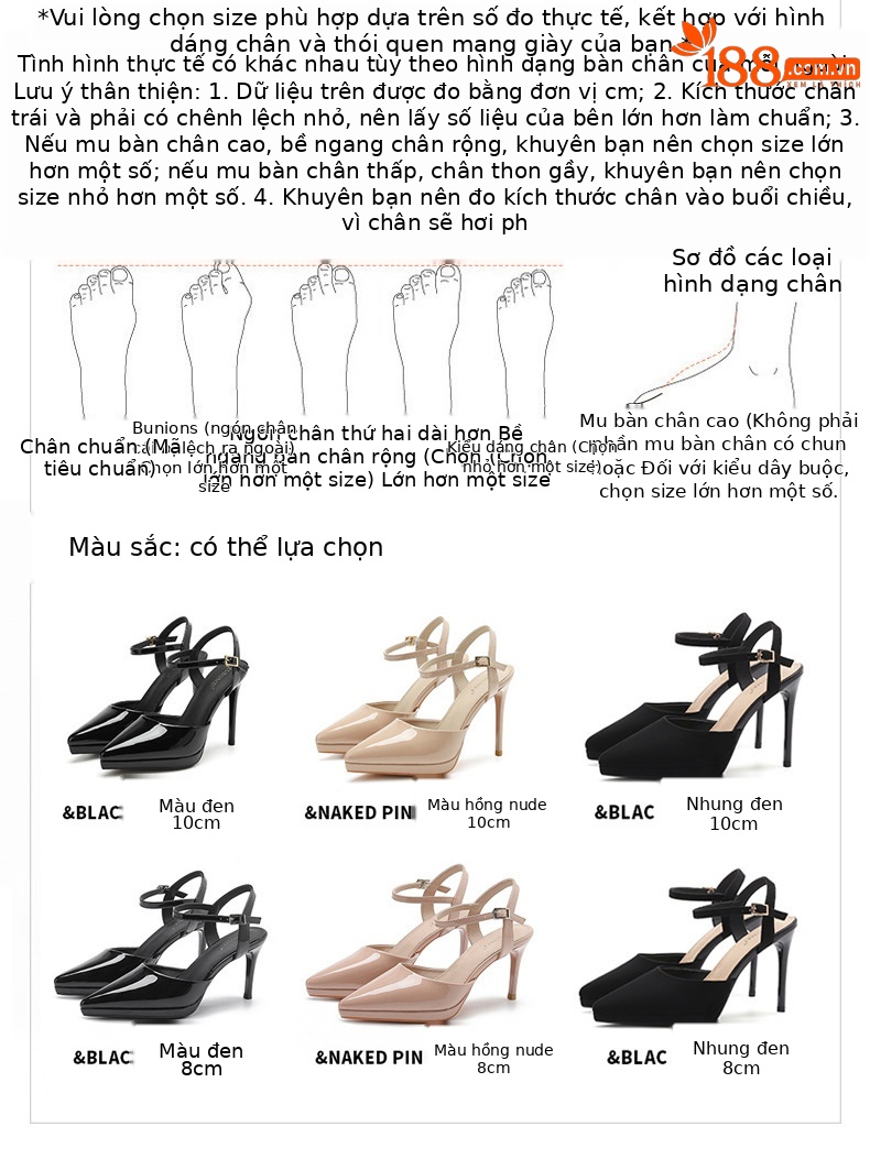 Sandal cao gót nữ mũi nhọn hở mũi, gót 8 cm, chất liệu nhũng đen — Nhung đen 8cm chi tiết 1