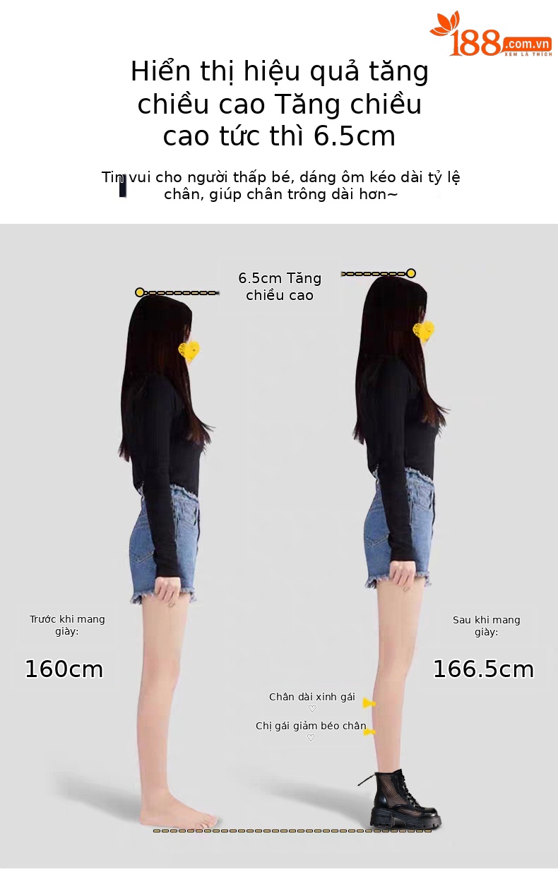 Boot martin nữ đục lỗ đế dày gót thô ML5988-1 — Màu be, Màu đen chi tiết 3