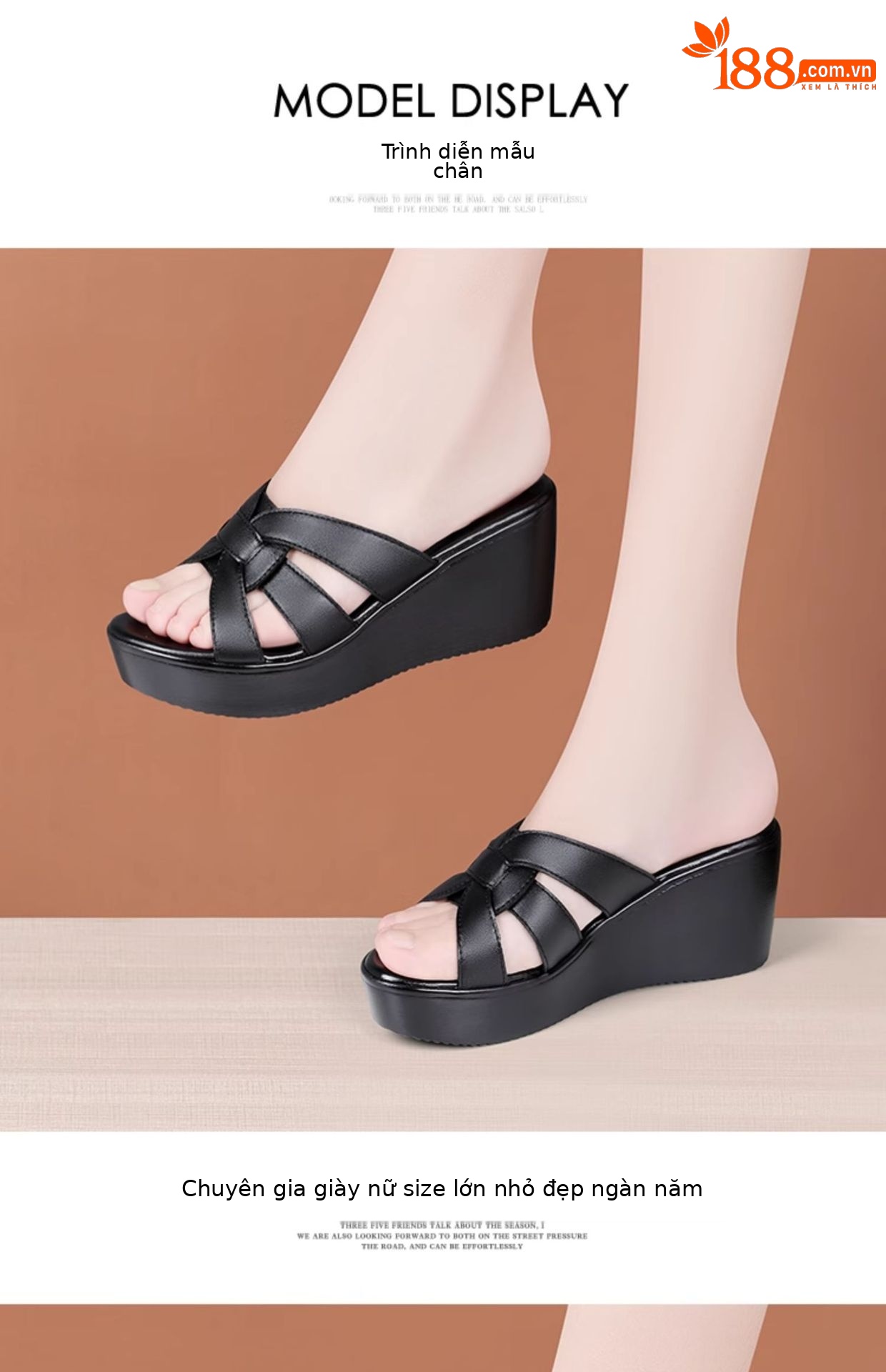 Dép sandal nữ xỏ ngón đế xuồng mềm, hở mũi, platform 6 cm, mới hè 2025 — Màu đen 6cm, Màu trắng 6cm, Màu đỏ 6cm chi tiết 9