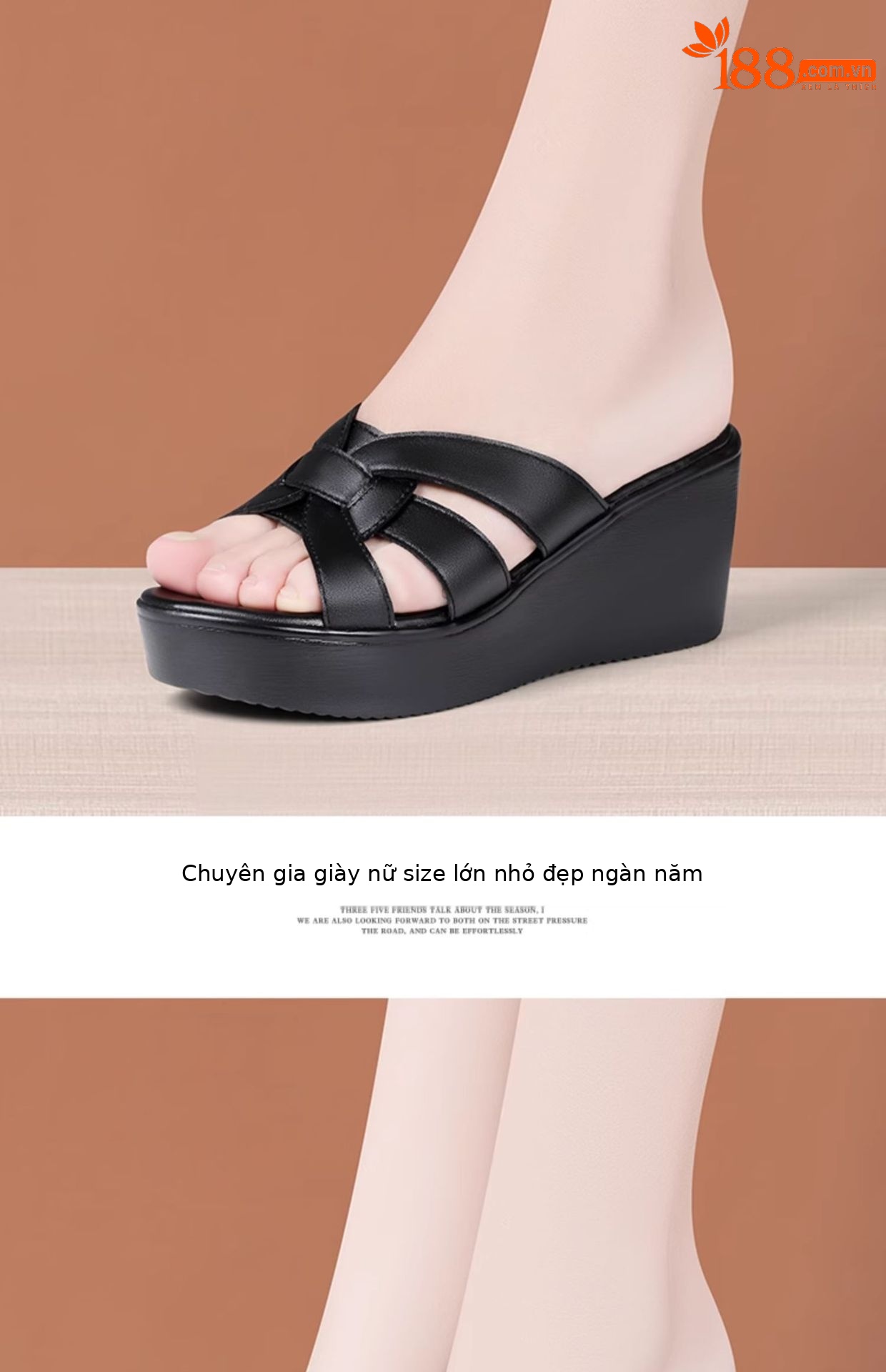 Dép sandal nữ xỏ ngón đế xuồng mềm, hở mũi, platform 6 cm, mới hè 2025 — Màu đen 6cm, Màu trắng 6cm, Màu đỏ 6cm chi tiết 10