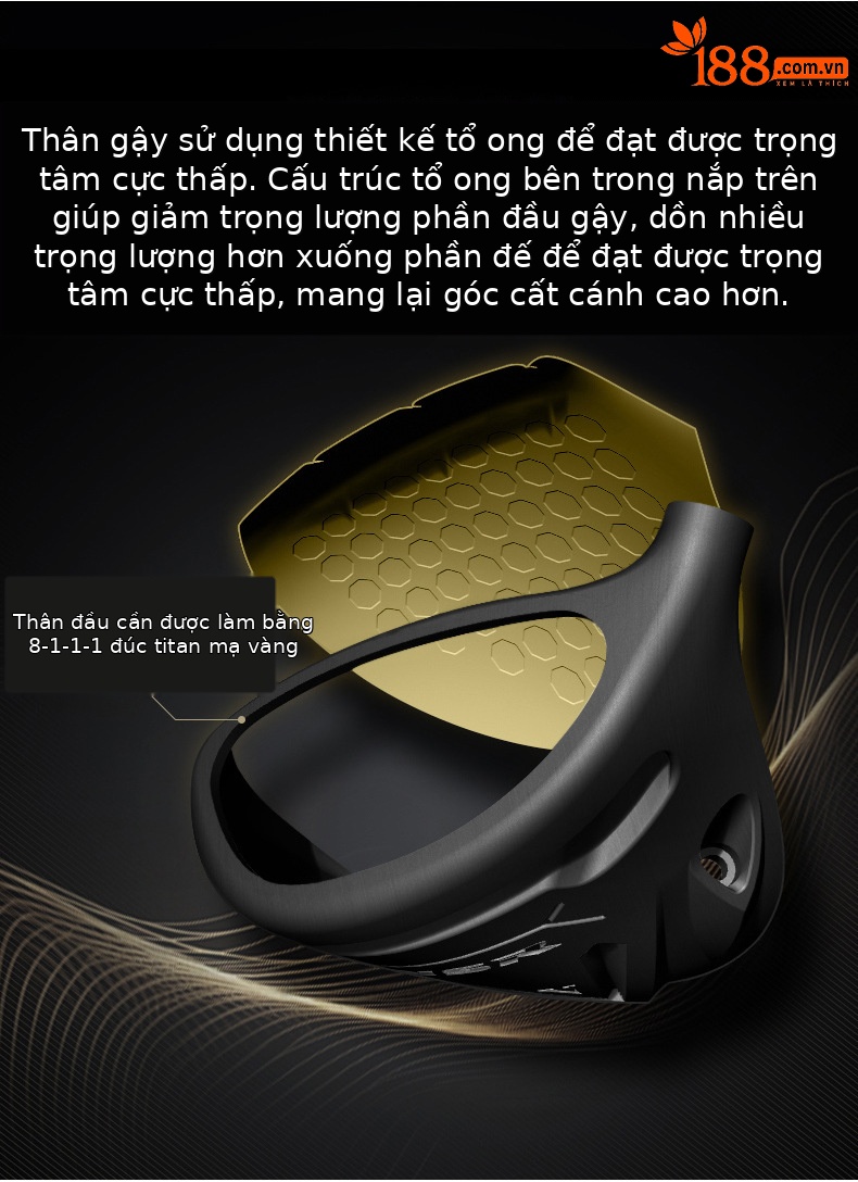 Gậy golf driver PGM NSR V số 1 đầu titan trọng tâm thấp — #1 trục carbon hạng R bằng gỗ [với ống bọc đầu], # Số 3 trục carbon loại R bằng gỗ [với đầu ống], #5 trục carbon loại R bằng gỗ [với đầu ống], # 4H thanh sắt trục carbon hạng R [với vỏ đầu] chi tiết 3