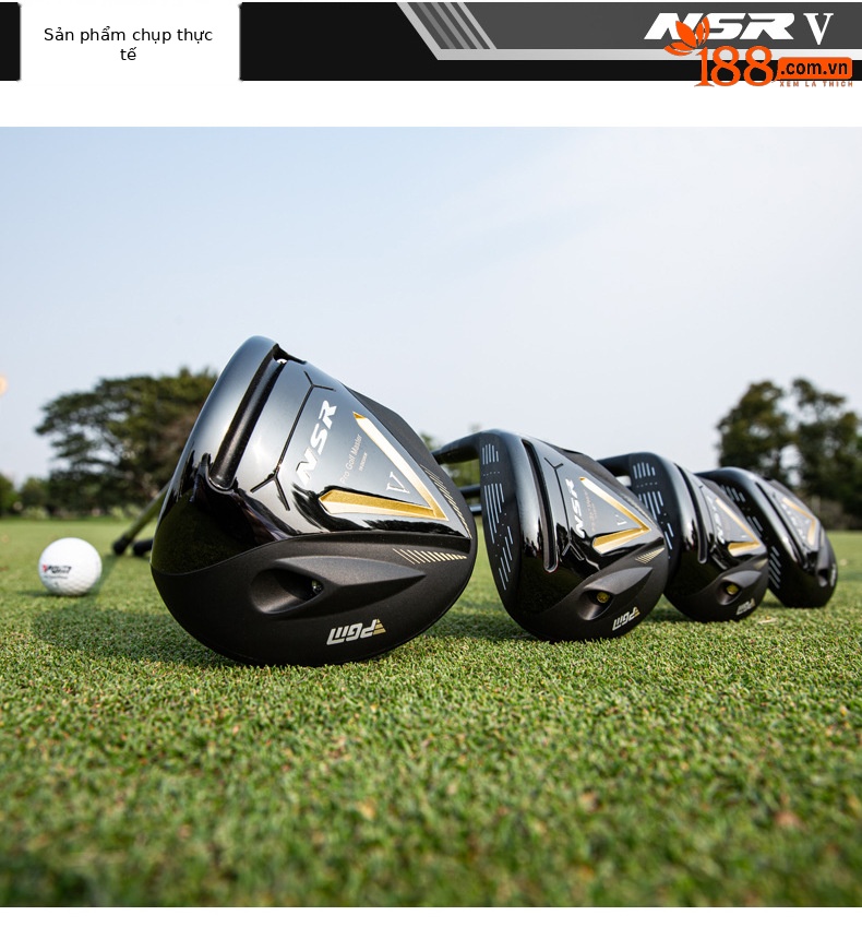 Gậy golf driver PGM NSR V số 1 đầu titan trọng tâm thấp — #1 trục carbon hạng R bằng gỗ [với ống bọc đầu], # Số 3 trục carbon loại R bằng gỗ [với đầu ống], #5 trục carbon loại R bằng gỗ [với đầu ống], # 4H thanh sắt trục carbon hạng R [với vỏ đầu] chi tiết 9