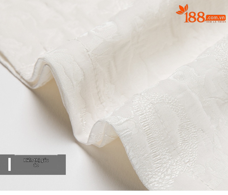 Áo polo nam tay ngắn cổ lật chất lụa dâu tằm mùa hè — Trắng be 6126 chi tiết 15