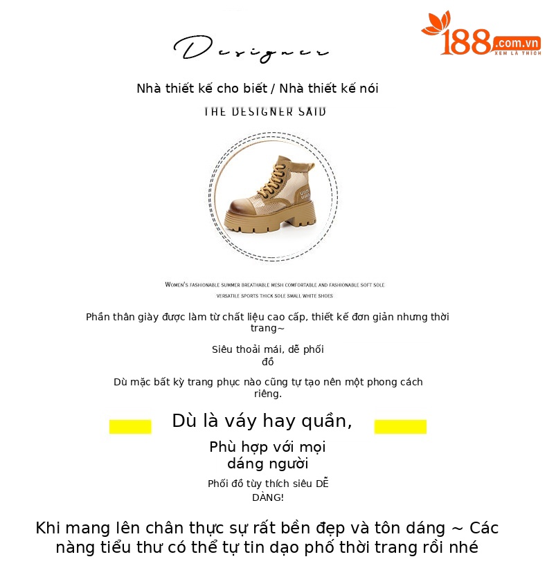 Boot Martin nữ mùa hè 2026 da đục lỗ lưới thoáng khí phong cách retro châu Âu cổ thấp — Mẫu đục lỗ màu vàng M2565, Mẫu lưới màu be M2565-1, Mẫu đục lỗ màu be M2565, Mẫu lưới trong suốt màu vàng M2565-1 chi tiết 5