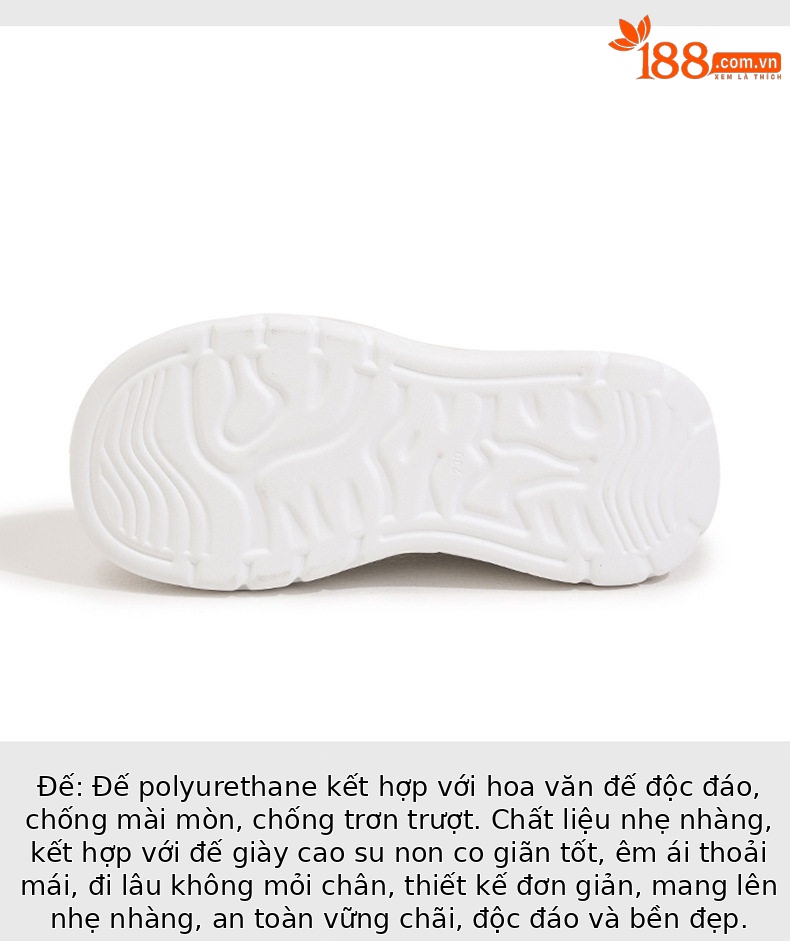 Giày sneaker nữ chunky đế dày màu trắng phong cách thể thao — Trắng, đen, Bạc chi tiết 6
