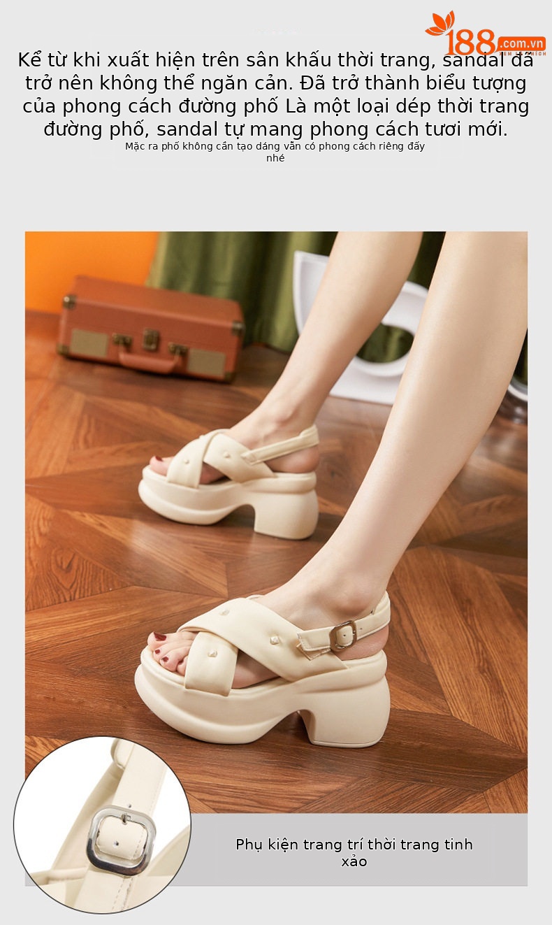 Dép sandal nữ quai chữ V đế PU mềm mại phong cách thể thao — Len tinh khiết, Đen chi tiết 4