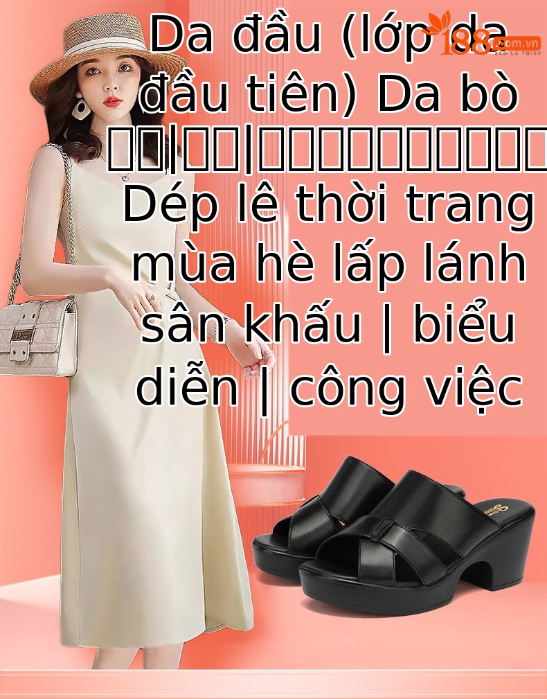 Sandal cao gót nữ hở mũi đế xuồng da thật gót 9cm — Màu trắng 9cm, Màu đen 9cm, Màu trắng 7cm, Đen 7cm chi tiết 1