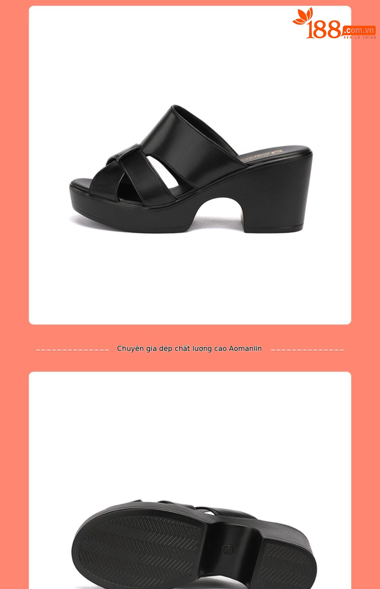 Sandal cao gót nữ hở mũi đế xuồng da thật gót 9cm — Màu trắng 9cm, Màu đen 9cm, Màu trắng 7cm, Đen 7cm chi tiết 12