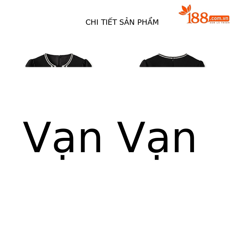 Đầm suông nữ midi chiết eo che thịt phong cách tiểu thơm — Màu đen chi tiết 10