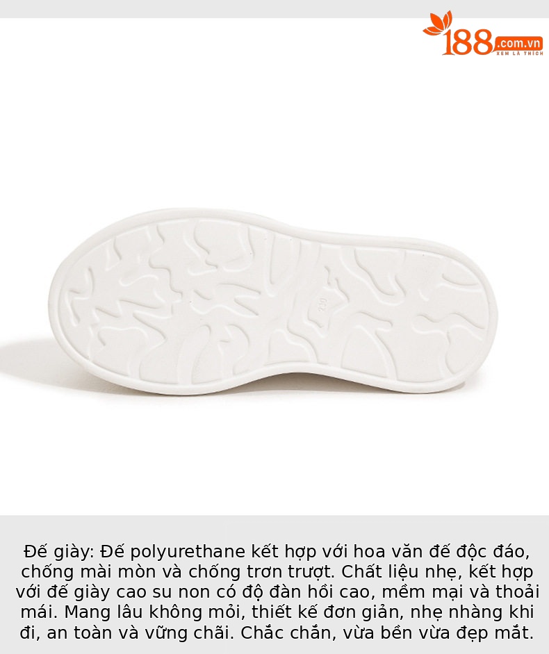 Giày sneaker nữ chunky đế dày lưới thoáng khí phong cách platform — Trắng, Đen chi tiết 6