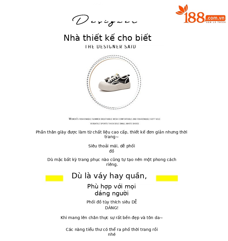 Giày sneaker nữ chunky đế dày mũi tròn phong cách Pháp — M2569 màu be, M2569 màu đen chi tiết 4