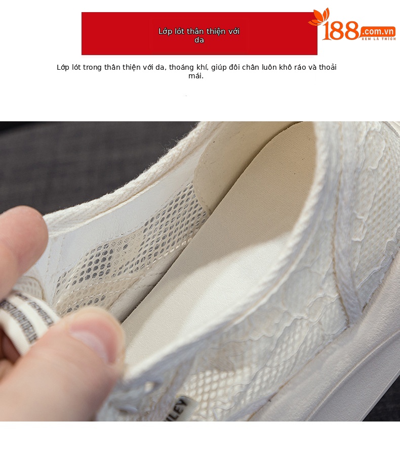 Giày sneaker nữ chunky đế dày mũi tròn phong cách Pháp — M2569 màu be, M2569 màu đen chi tiết 8