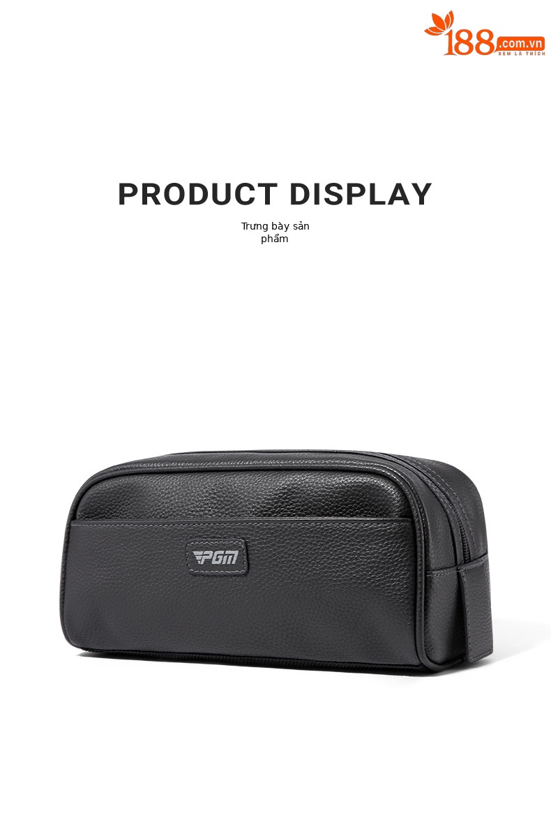 Túi cầm tay Golf PGM nam dung tích lớn 25x12x12 cm — SOB012-Màu đen chi tiết 15