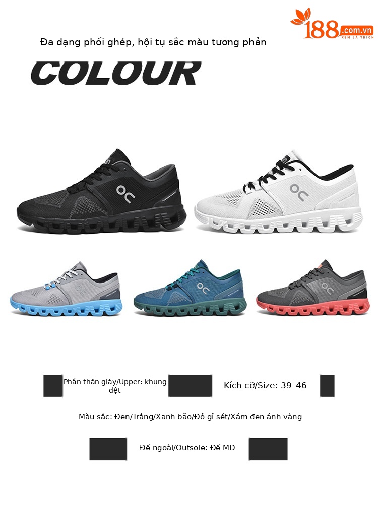 Giày sneaker chạy bộ nữ đế đệm êm, phong cách thể thao thời trang — A29 đen vàng xám chi tiết 6