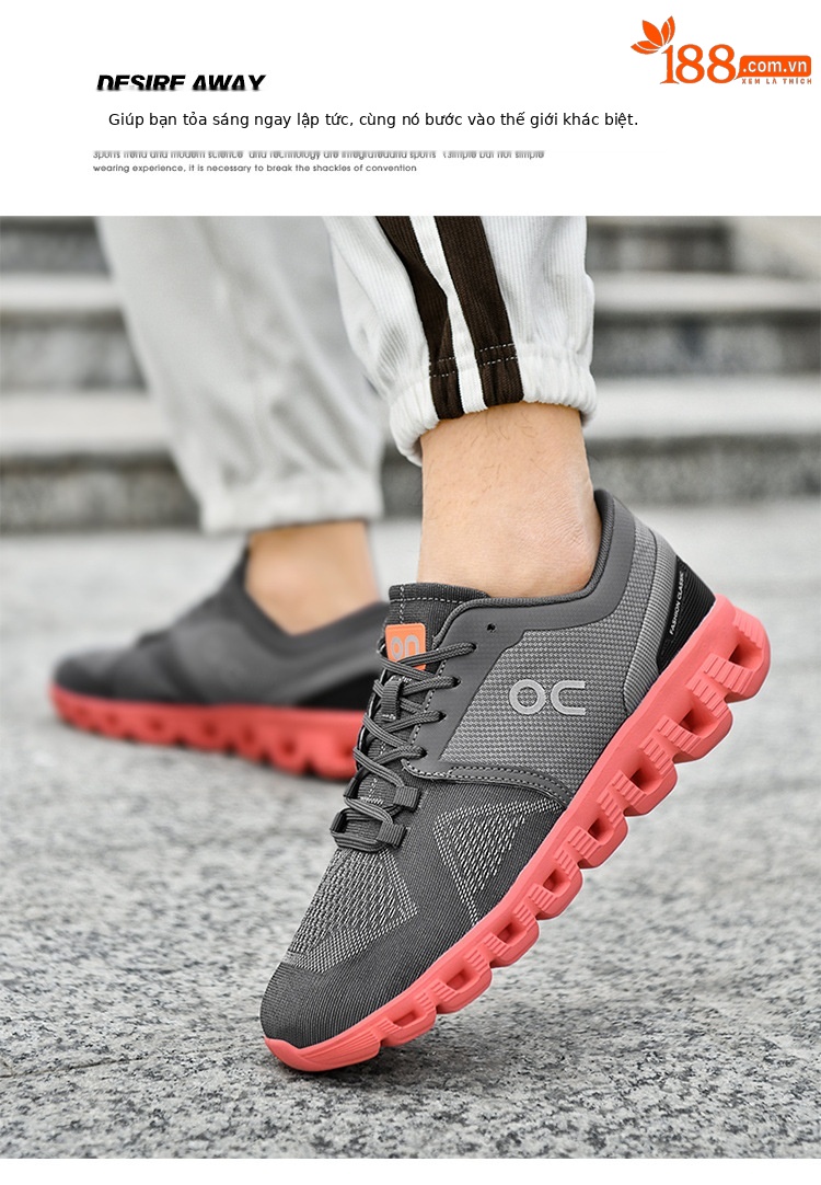 Giày sneaker chạy bộ nữ đế đệm êm, phong cách thể thao thời trang — A29 đen vàng xám chi tiết 27