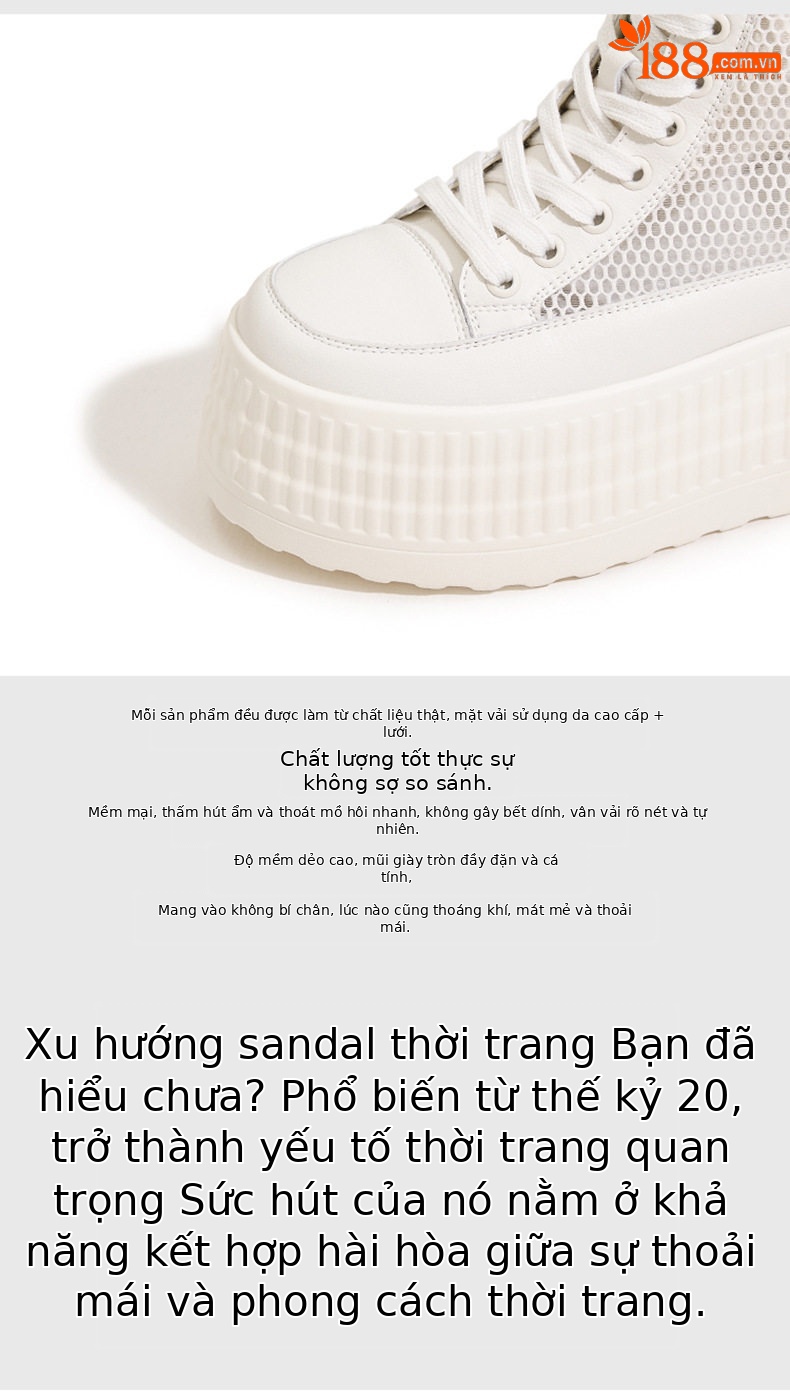 Giày sneaker nữ chunky đế dày trắng lưới thoáng mùa hè — Len tinh khiết, Đen chi tiết 8