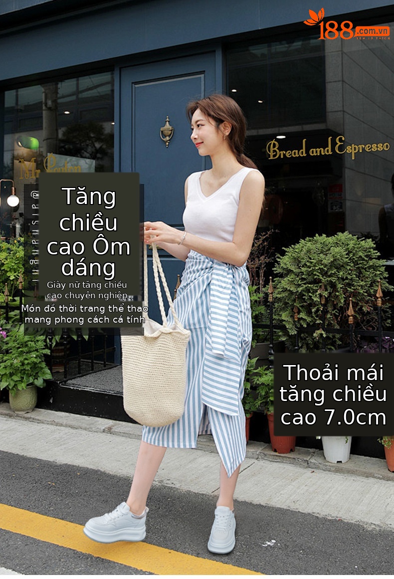 Giày sneaker nữ chunky đế dày mặt da tăng chiều cao ẩn mới xuân 2026 — M2571 màu vàng kim, M2571 màu bạc chi tiết 1
