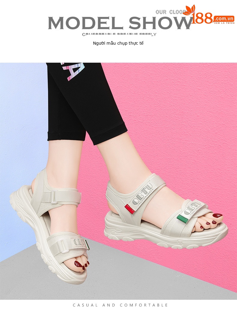 Sandal thể thao nữ đế dày phong cách ballet mùa hè 2024 — 9819 xanh đen, 9819 mét xanh lục chi tiết 12