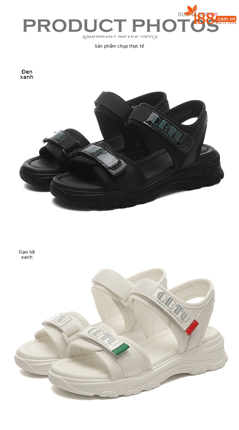 Sandal thể thao nữ đế dày phong cách ballet mùa hè 2024 — 9819 xanh đen, 9819 mét xanh lục chi tiết 17