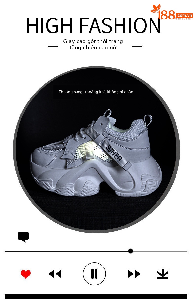 Giày sneaker nữ chunky đế dày tăng chiều cao 8cm, lưới thoáng khí mùa hè — M2572 mbe trắng trong suốt lưới, M2572 lưới trong suốt màu hồng chi tiết 5