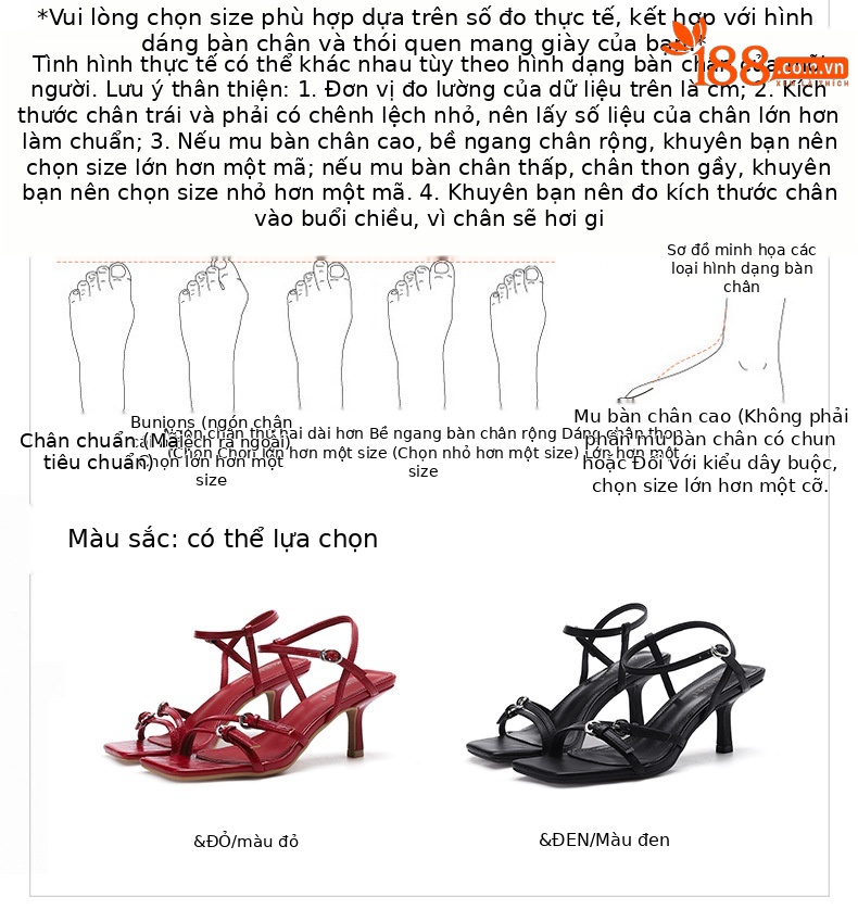 Dép cao gót nữ mũi vuông hở mũi phong cách gợi cảm — Màu đen chi tiết 1