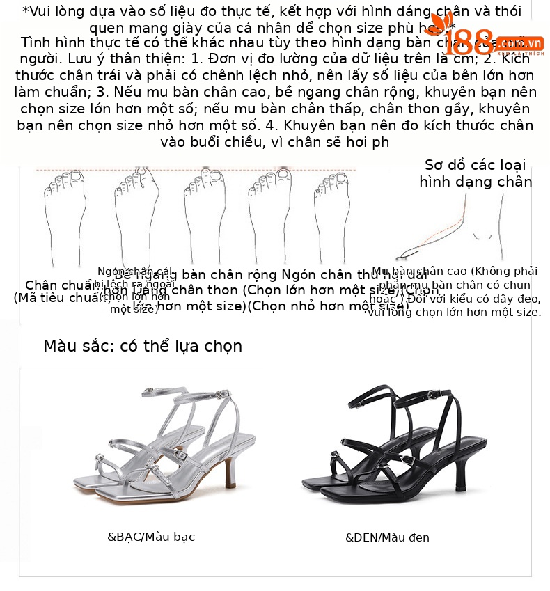 Giày sandal cao gót nữ mũi vuông hở mũi kiểu dáng gợi cảm — Màu đen chi tiết 1