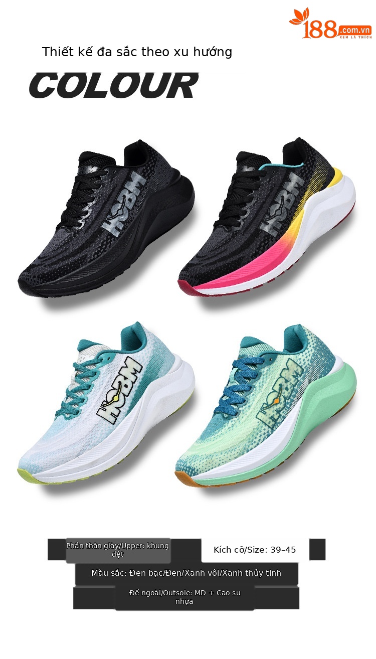 Giày chạy bộ giảm chấn thể thao unisex mùa hè thoáng khí — A62 đen bạc chi tiết 6