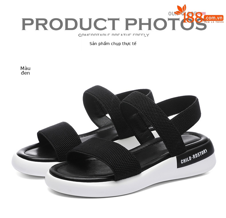 Sandal thể thao nữ đế dày da thật chống trượt mùa hè — 12067 màu đen, Màu be 12067 chi tiết 17