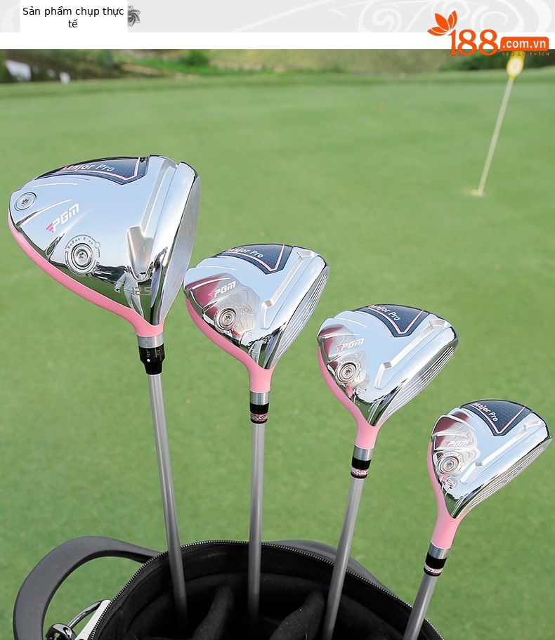 Bộ gậy golf PGM Major Pro nữ sợi carbon titan số 1 có thể điều chỉnh góc — Sakura Pollen #1 trục gỗ hạng L Carbon [với nắp đầu], Sakura Phấn hoa # Số 3 Gỗ L Cột Carbon [Với nắp đầu], Sakura Pollen # Số 5 trục gỗ hạng L Carbon [Có mũ trùm đầu], Sakura Phấn hoa #4h Thanh sắt L Thanh Carbon [với nắp đầu] chi tiết 9
