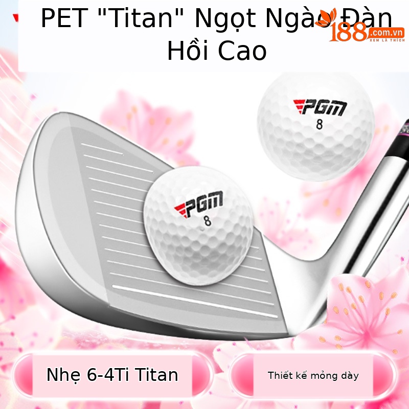 Gậy đánh gôn PGM Nữ sắt số 7 thép không gỉ, mặt tấn công Titan, trọng lượng nhẹ — Tig048-Sakura Phấn Hoa số 7 Sắt [thân trục carbon cấp R] với vỏ đầu, Tig048-Sakura Phấn Hoa số 7 Sắt [L-Class Carbon trục] với đầu ống, Tig048-Sakura Phấn Hoa số 7 Sắt [Thân Trục thép] với vỏ đầu