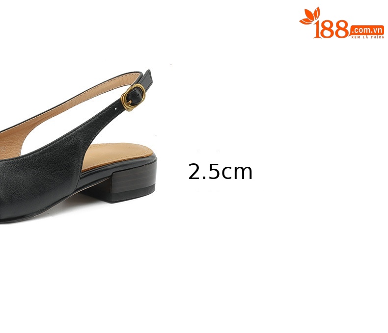 Sandal nữ bít mũi quai chữ V đế bệt đơn giản — Màu nâu chi tiết 5