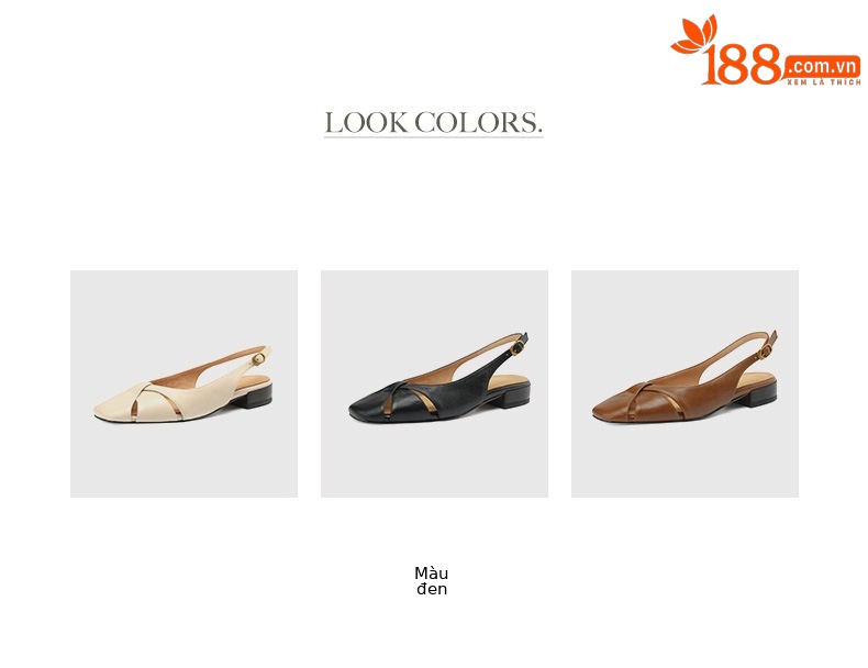 Sandal nữ bít mũi quai chữ V đế bệt đơn giản — Màu nâu chi tiết 6