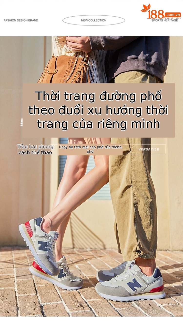 Giày sneaker nam cổ điển Balance 574 đế êm — than cám chi tiết 4