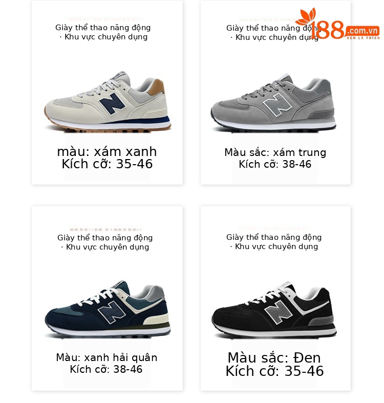 Giày sneaker nam cổ điển Balance 574 đế êm — than cám chi tiết 15