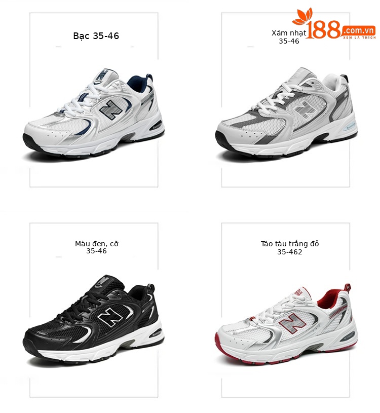 Giày chạy bộ nam Balance 530 phong cách cổ điển, đế êm thoải mái — đen chi tiết 8