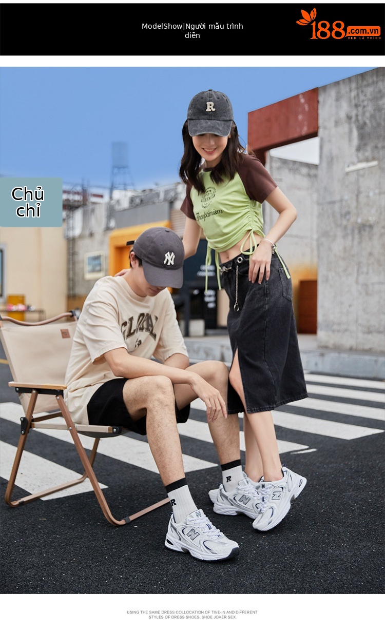 Giày chạy bộ nam Balance 530 phong cách cổ điển, đế êm thoải mái — đen chi tiết 9