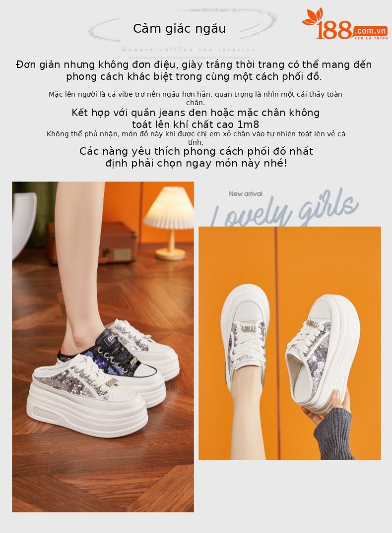Dép sandal nữ quai chữ V đơn giản mùa hè — Trắng, Đen chi tiết 3