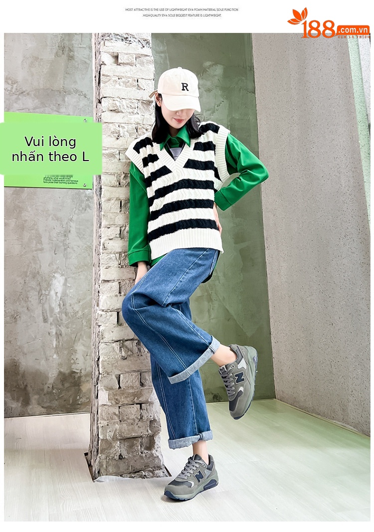 Giày chạy bộ nam Balance phong cách cổ điển, đế êm thoáng khí — xanh xám chi tiết 20