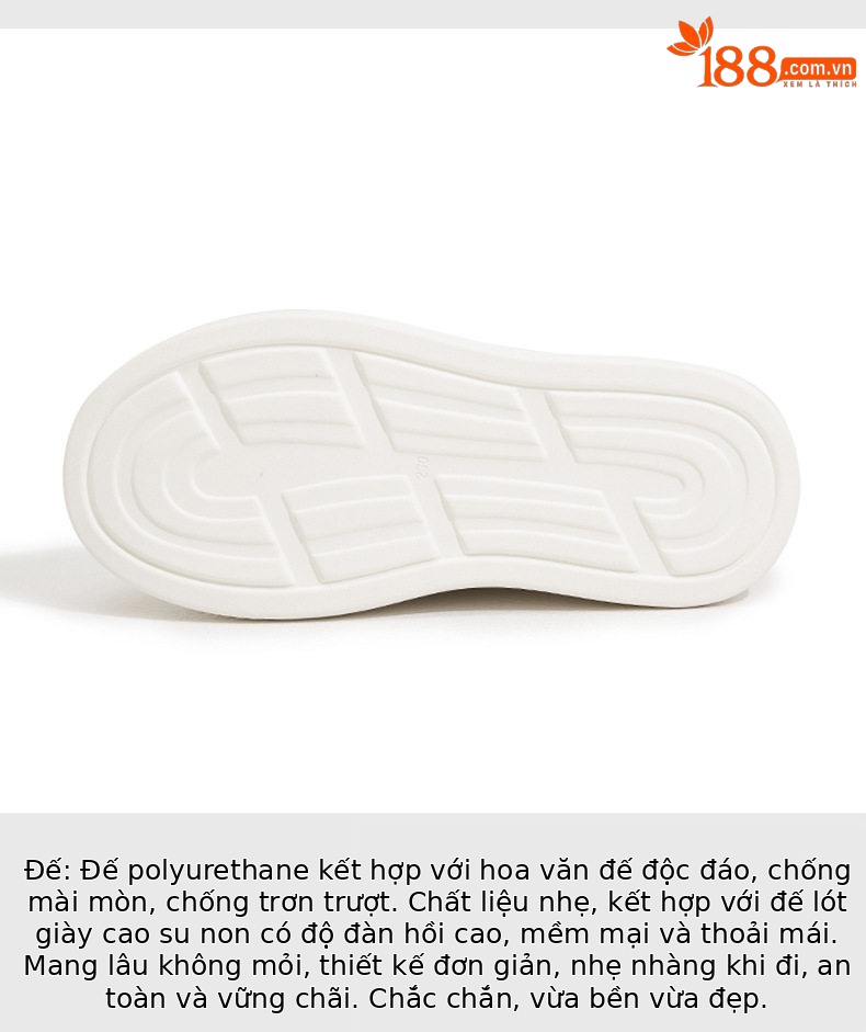 Giày sneaker nữ chunky đế dày trắng phối dây buộc phong cách platform — Trắng, Bột trắng chi tiết 6
