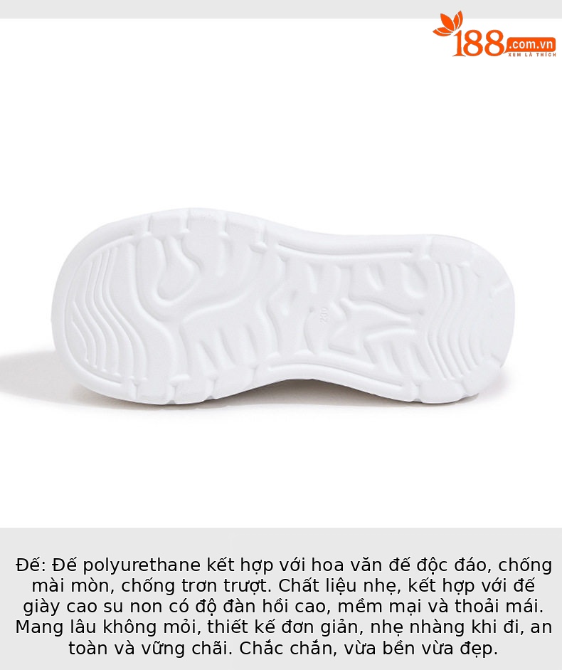 Giày sneaker nữ chunky đế dày lưới thoáng khí phong cách đường phố — Trắng, Trắng, đen chi tiết 6