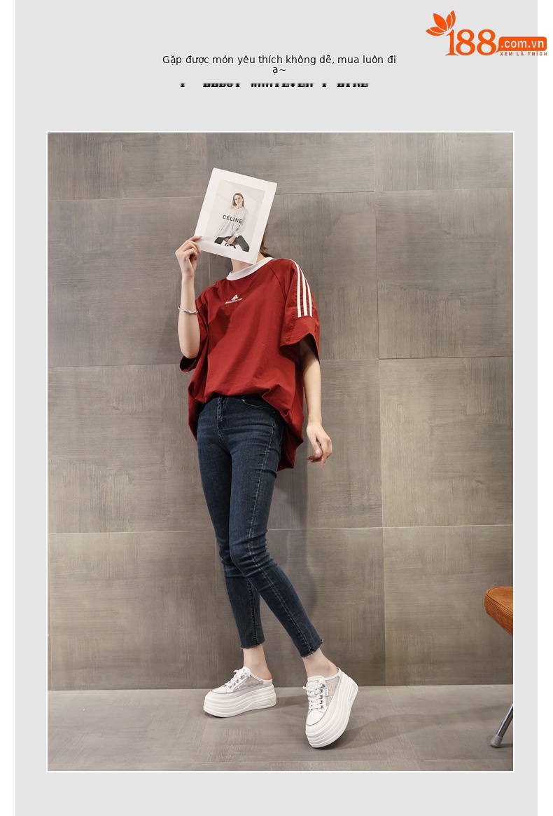 Dép bít mũi đế dày độn cao dáng người nhỏ đính sequin thời thượng mẫu mới mùa hè 2024 — Màu đen, Màu trắng chi tiết 6