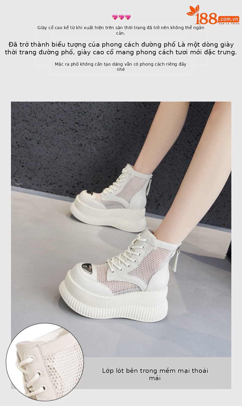 Sandal cao gót nữ hở mũi màu trắng, đế dày, quai chéo — Đen, Len nguyên chất chi tiết 5