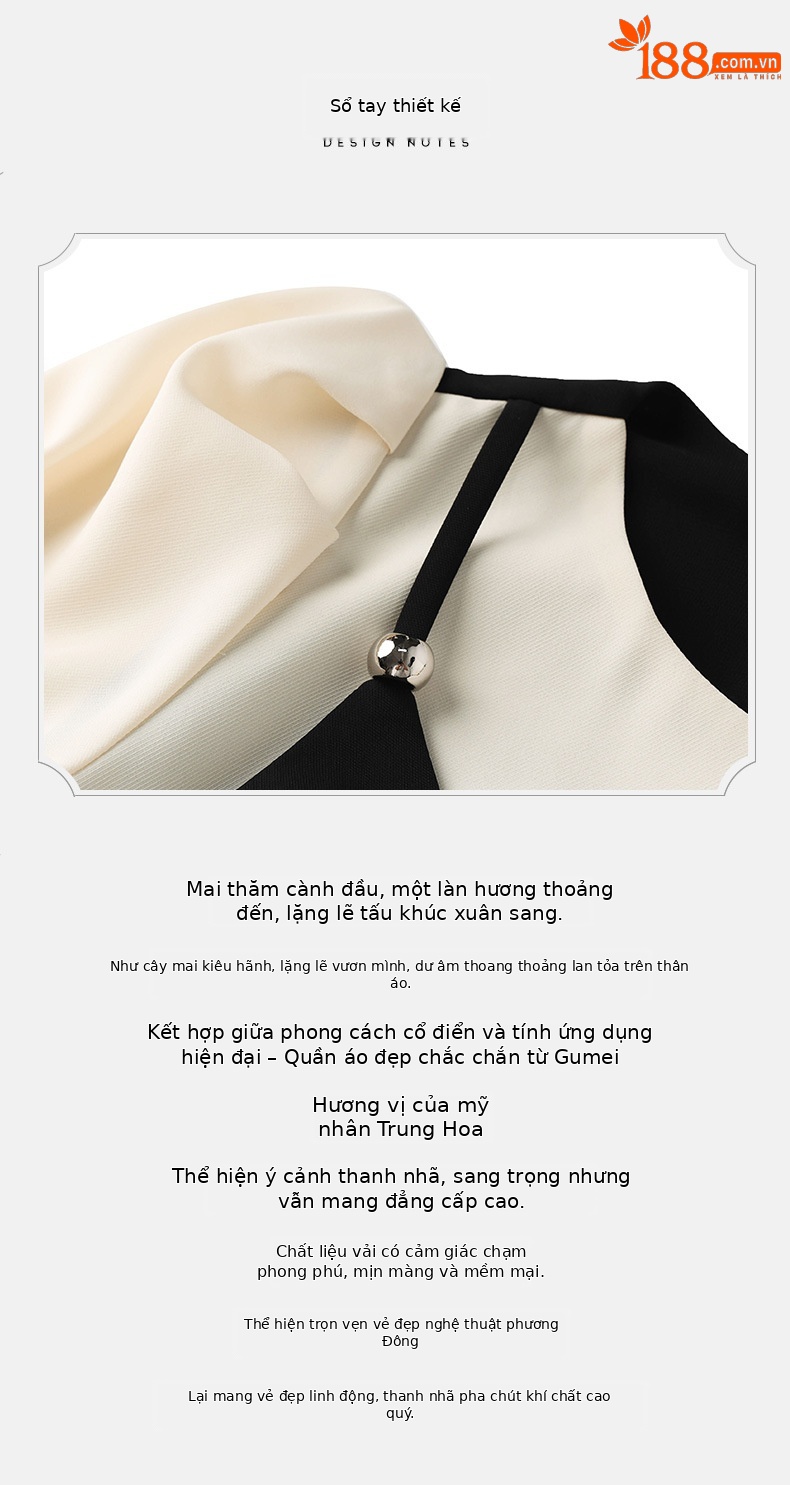 Đầm nữ tay ngắn giả hai mảnh eo thon suông midi — Màu đen chi tiết 2