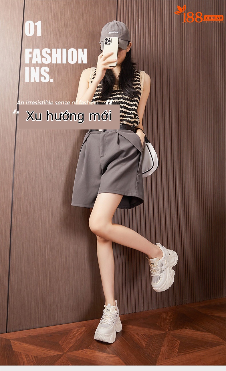 Sandal cao gót nữ hở mũi đế xuồng PU thoáng khí gót siêu cao 8 cm — Vàng gạo, Cam, Trắng, Hồng chi tiết 2