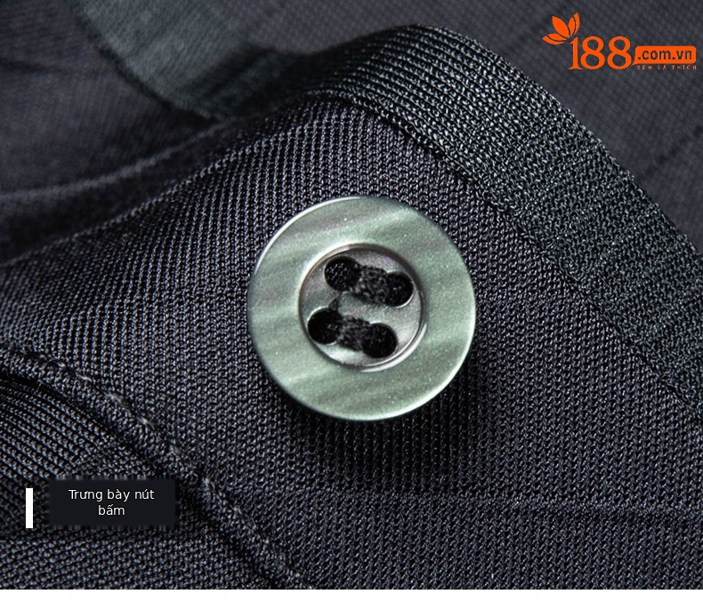 Áo polo nam ngắn tay chất liệu tơ tằm cao cấp chống nhăn — Xanh lá 3S82 chi tiết 16